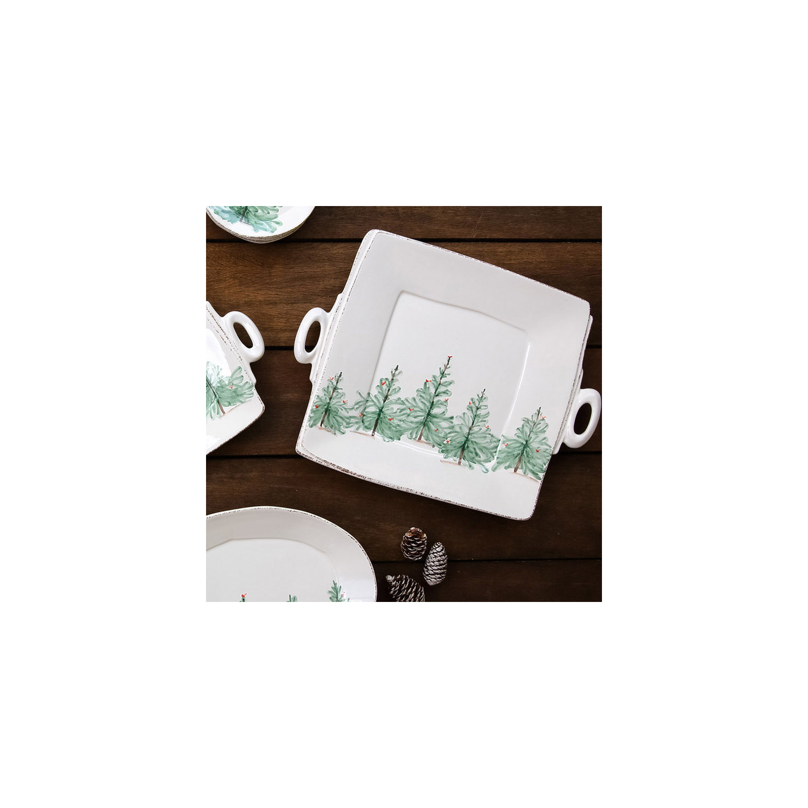 Lastra Holiday Square Platter