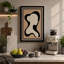 Silhouette in Profile Minimalist - Wrapped Canvas-490804101-490804110