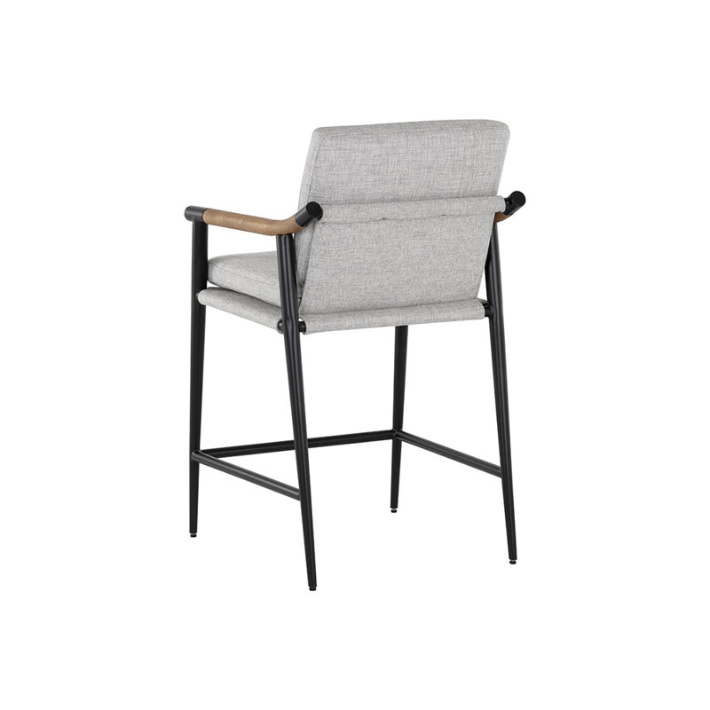 Upholstered Stool with Metal Frame