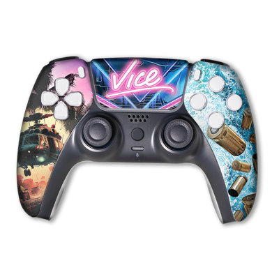 G. T. A. 6 Custom PS-5 Controller Wireless compatible with Play-Station 5 Console by BCB Controllers | Proudly Customized in USA with Permanent HYDRODIP Printing(NOT JUST A SKIN)(MODDED)