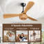 Ventilateur de plafond en ABS 52 "avec télécommande Kamali
