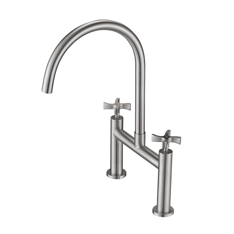 Robinet à pont, Nickel brossé