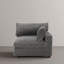 Upholstered Faux Rabbit Fur Flannel Armchair with Pillow Back, One Arm Single Chair Module Part For Sectional Sofa-116167158