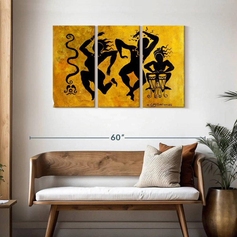 Enn African Silhouettes II, H 28 po x l 45 po