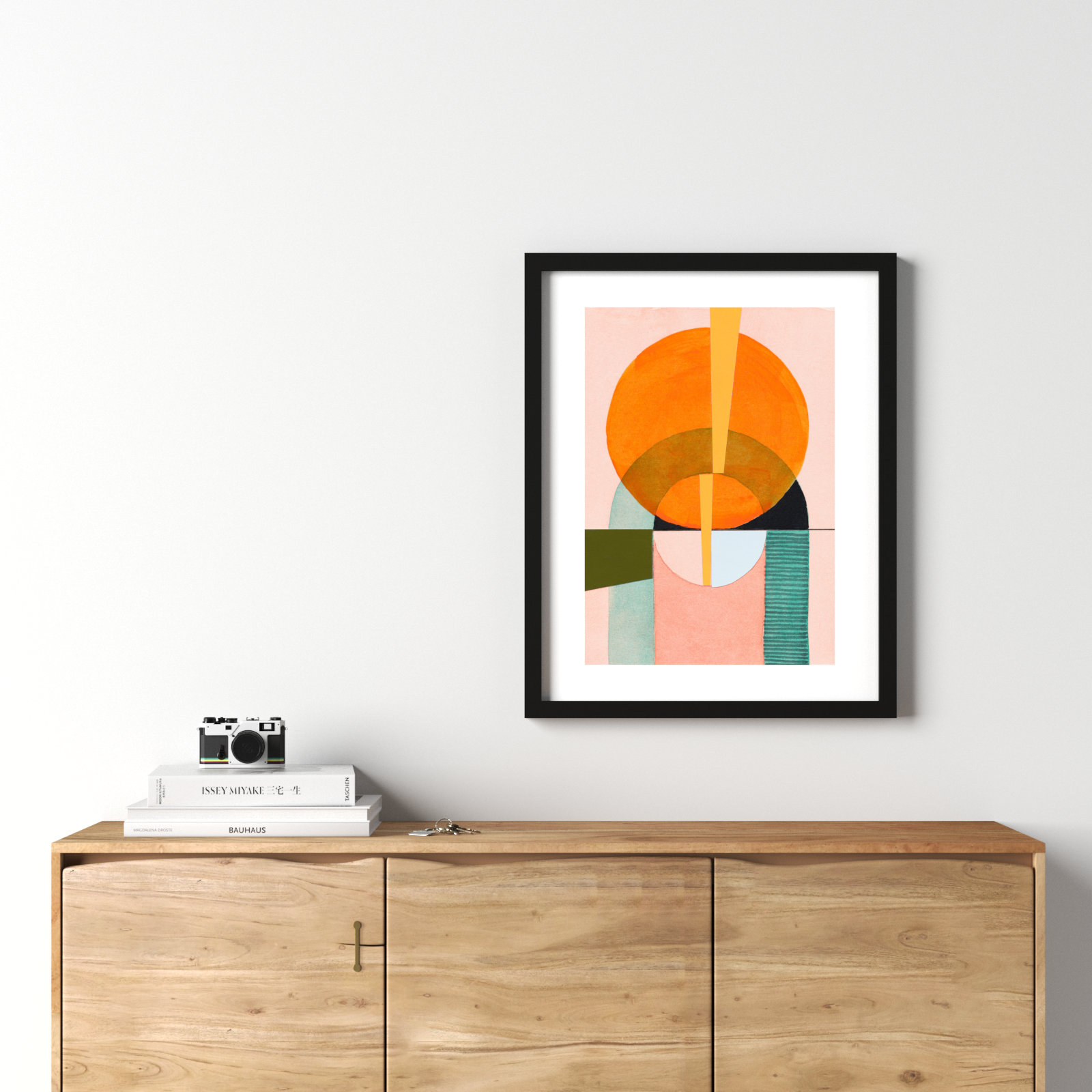 Composition Nr. 5 by Allison Rietta, 30" H x 24" W x 1.25" D, Black