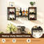 Wine Bottle & Glass Rack Rustic Brown