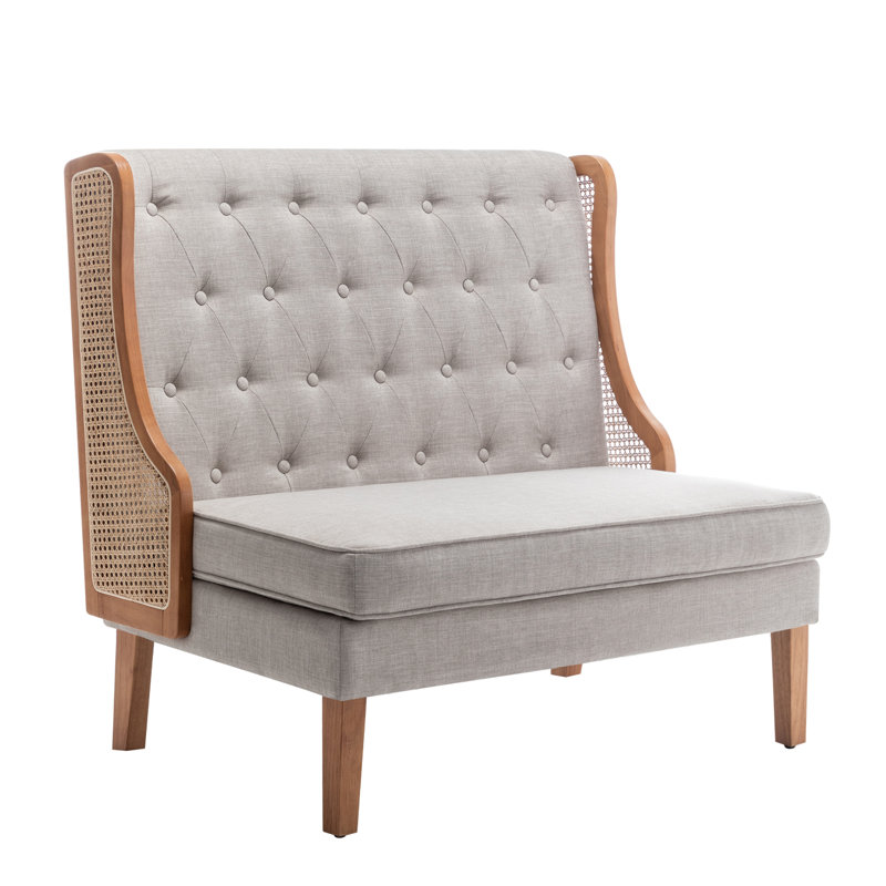 Adeele 44'' Reception Loveseat, Grey