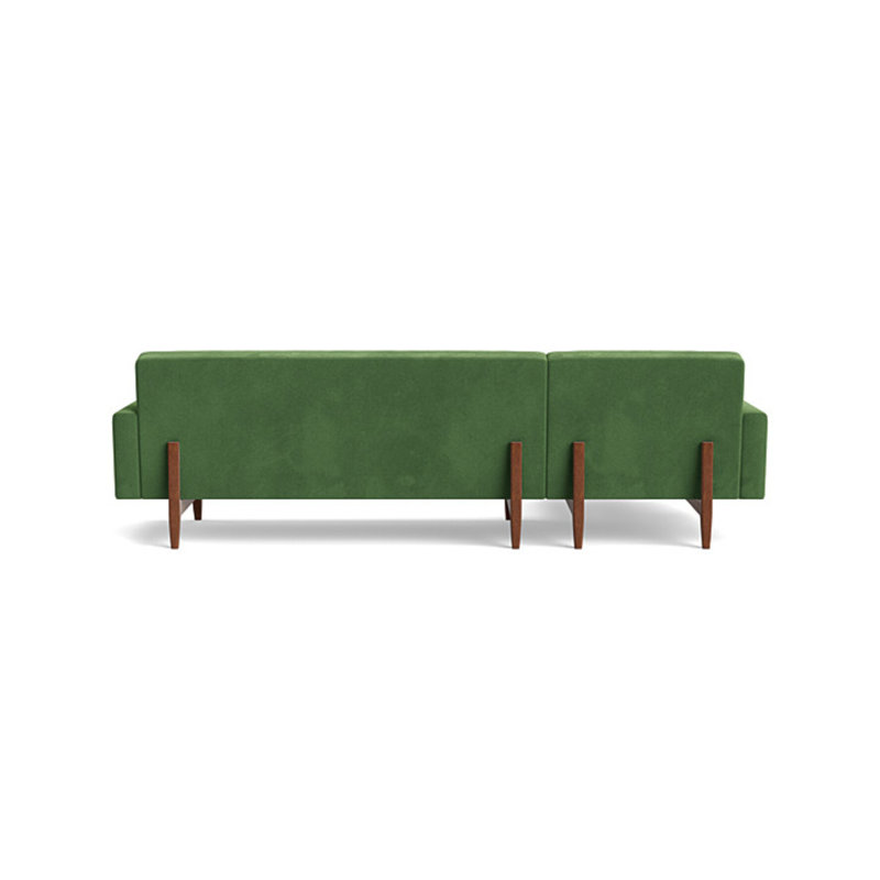 Tyler Chaise Sectional, Left Hand Facing, Performance Velvet - Ivy