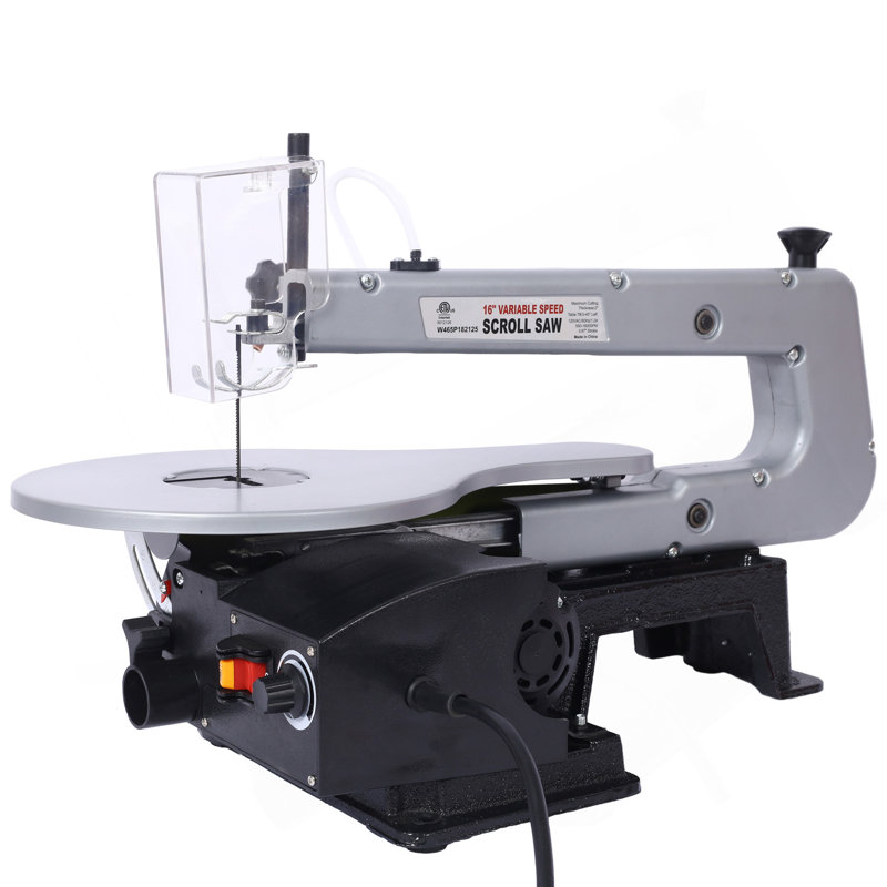 16-Inch Variable Speed Scroll Saw With Extra-Large Adjustable Tilting Table – Ideal For Woodworking Projects And Precision Cuts,ETL CERTIFIED