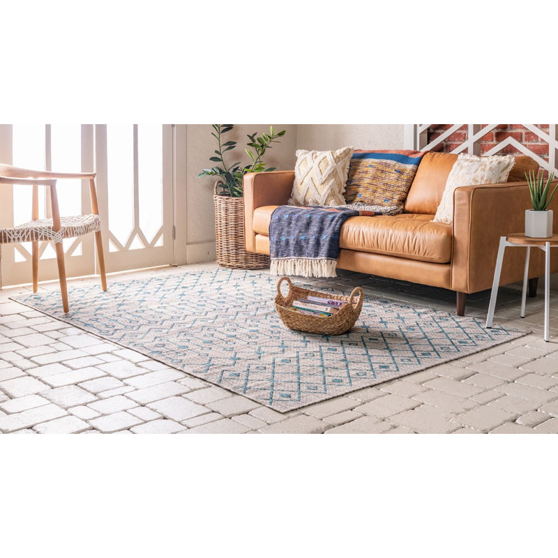 Kailani Geometric Indoor / Outdoor Rug, Rectangle 8' x 11'4"