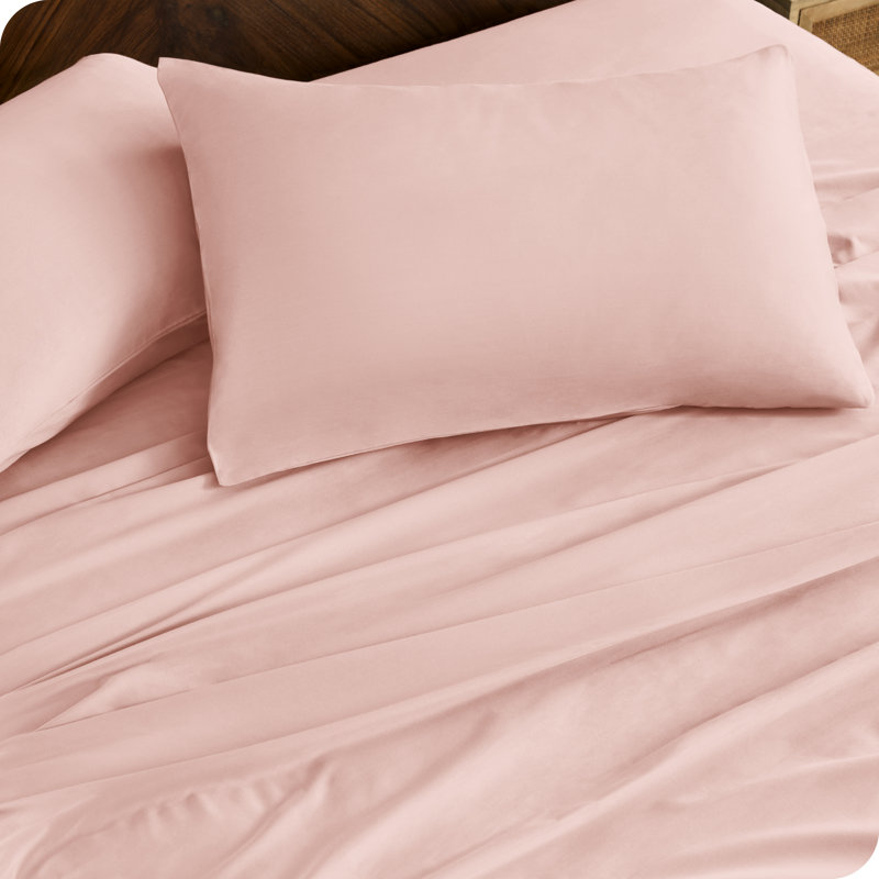 Dusty Pink Organic Cotton Twin Percale Sheet Set
