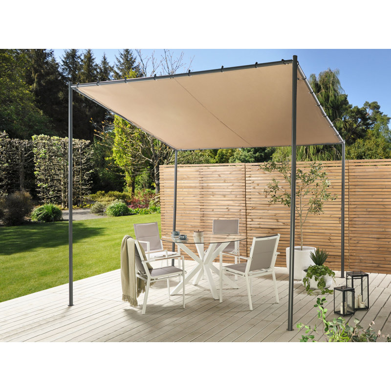 28m x 28m Metal Pergola, Taupe