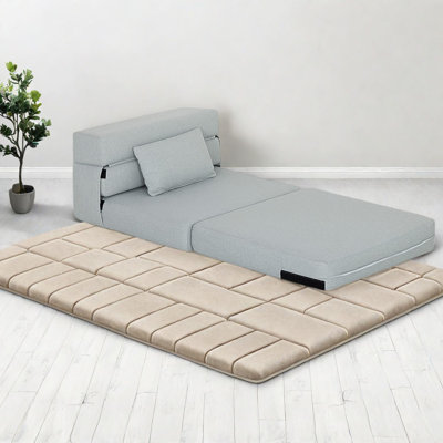 Lits en lin compacts et modernes, conception pliante portative pour le salon