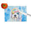 Old English Sheepdog Hippie Dawg Glass Cutting Board Large