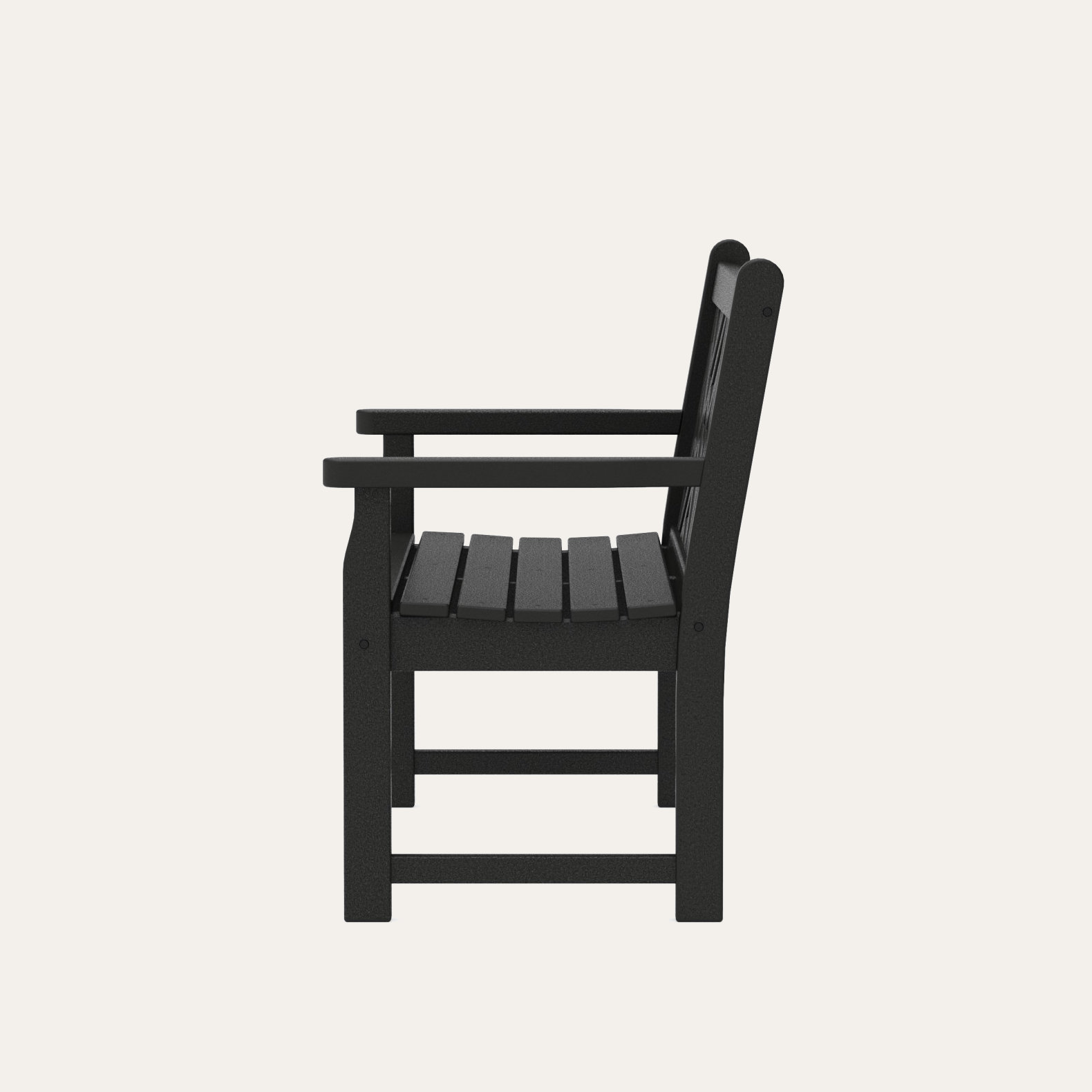 POLYWOOD® Chippendale 47" Garden Bench, Black