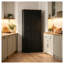 Grand garde-manger de style campagnard de 72 pouces avec plateau en grain de chêne, finition noire, rangement vertical pour la cuisine ou le bureau personnel