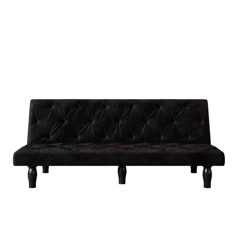 66" 2 - Seat Black Velvet Bed, Adjustable For Gaming, Structure, Comfortable High Performance Cushions 66 Inch Design Style, 3 Gears, Strong Comfort Support