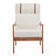 Fauteuil d'appoint avec structure en bois et dossier haut-812583396