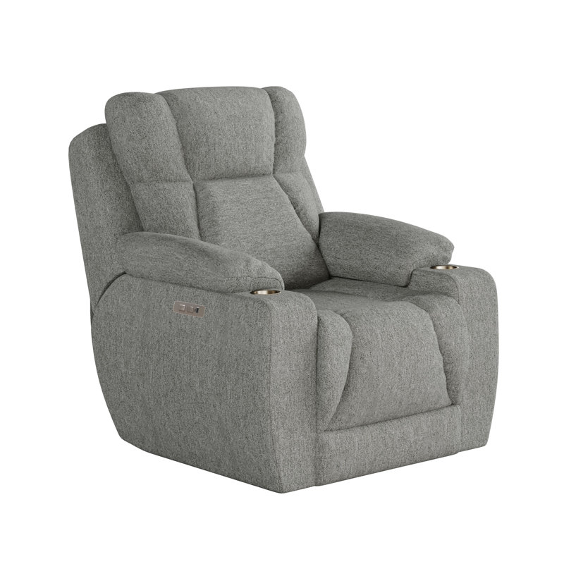 Fauteuil inclinable près du mur pour homme, Gris, Tissu
