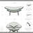 Olivan Tempered Glass Bowl & Metal Stand