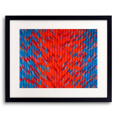 Marriage Of Blue And Orange Print by Judith Larzelere