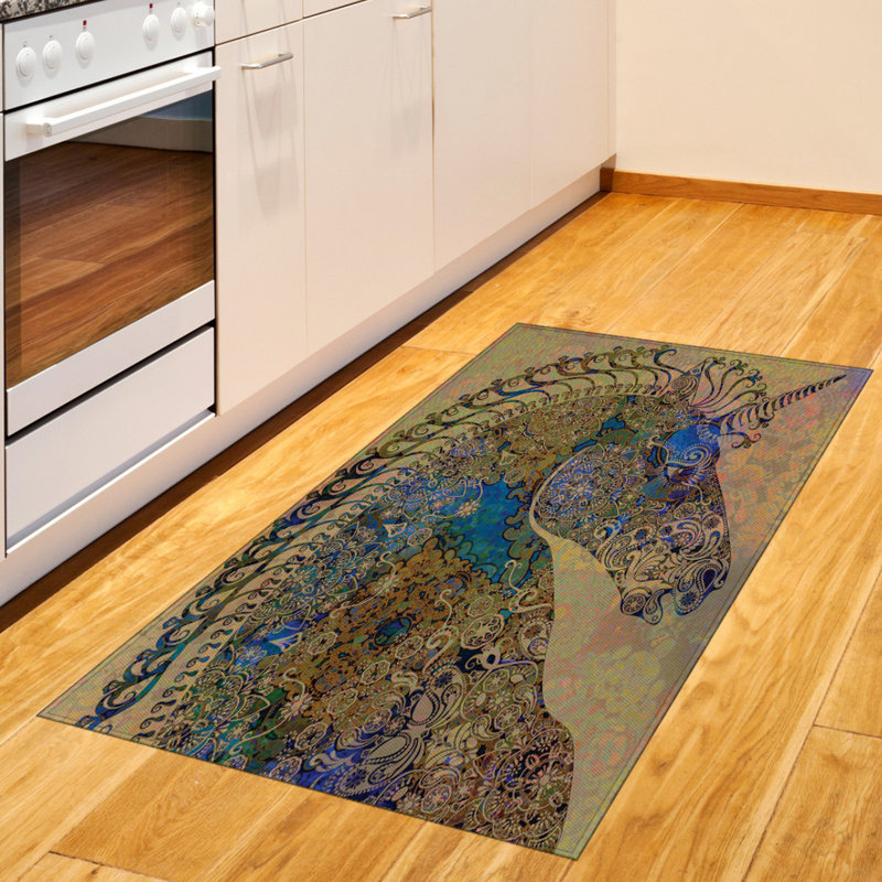 Tapis décoratif Caprina Unicorn, Rectangle 2 pi 7 po x 5 pi