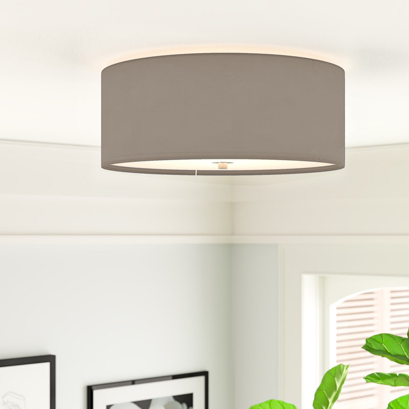 Patience Fabric Flush Mount, Taupe