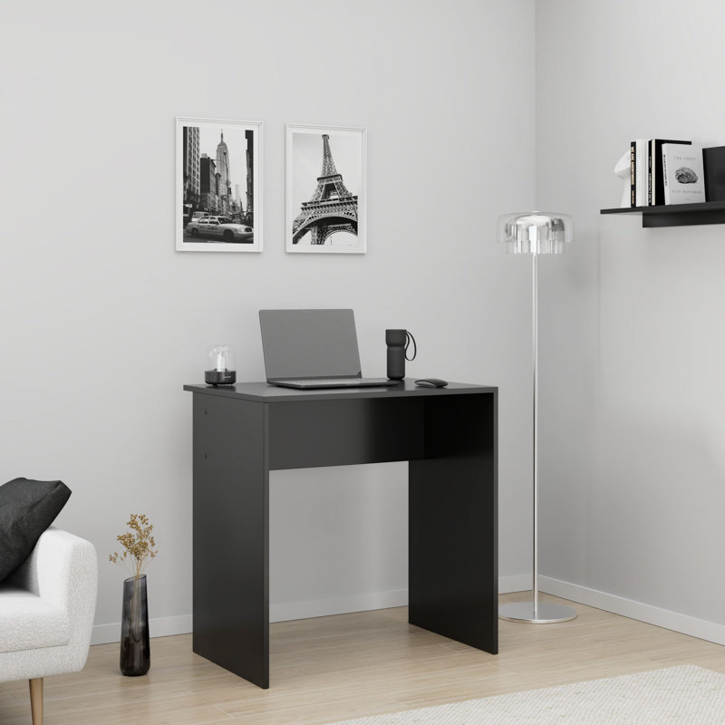 Modern Study Desk, Anthracite Color, 28.3 x 29.5 x 22.4 inches | 100% Melamine Coated Particle Board, Thickness: 0.6 inches | Sleek Design for Home Office & Study Spaces, Durable & Stylish Work Surface