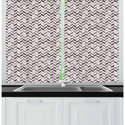 Chevron Tailored Kitchen Curtain
