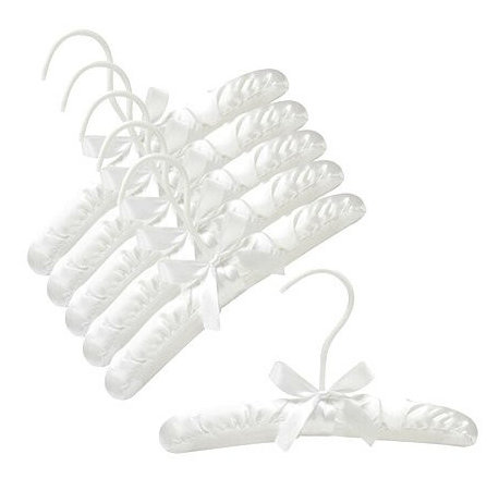 Satin Standard Hanger for Dress/Shirt/Sweater, White
