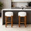 Tabouret de bar rembourré en bois-1164924850