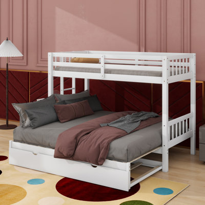 Twin Over Pull-Out Bunk Bed With Trundle
