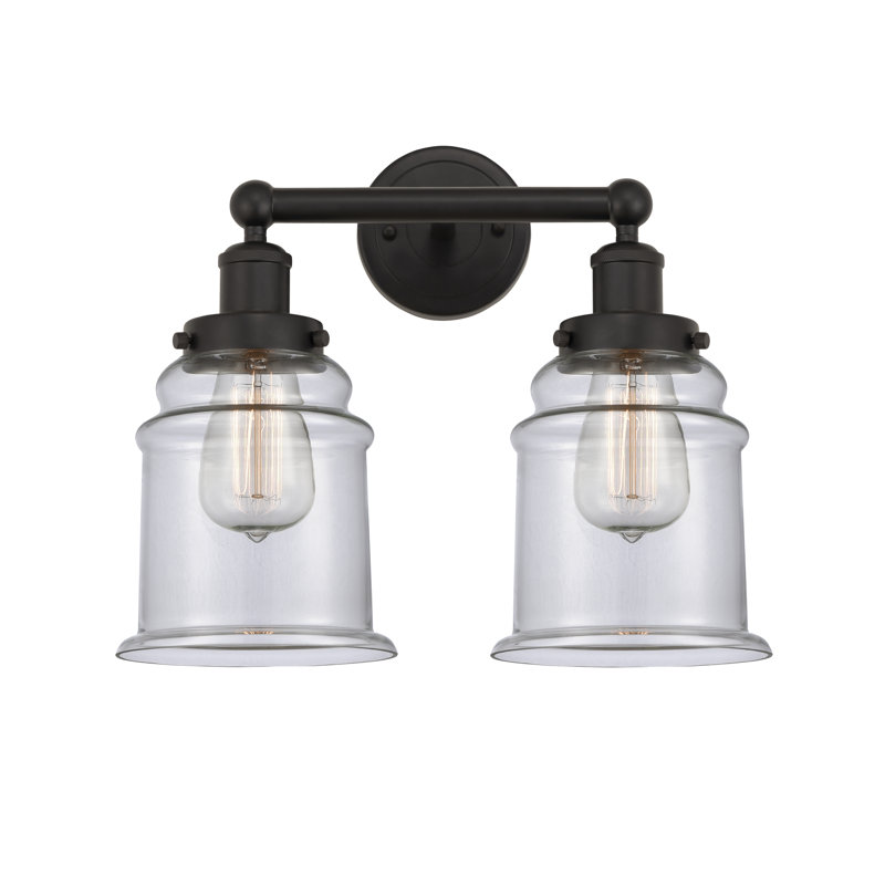 Cailen 2 - Light Dimmable Vanity Light, Clear, Oil Rubbed Bronze