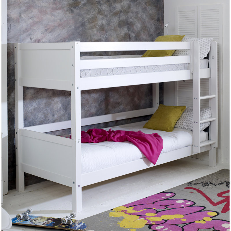 Valorie European Single (90 x 200cm) Standard Bunk Bed, White