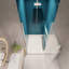 Porte de douche pivotante universelle à ouverture de 1 3/8 po, avec ouverture extérieure, avec finition en verre trempé de 1/4 po-111691909