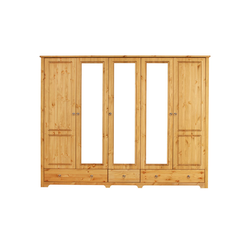 Louroujina 5 Door Solid Wood Wardrobe, Oiled