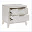 Table de chevet moderne antique blanche avec 2 tiroirs en queue d'aronde
