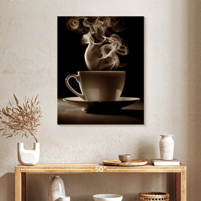 " Steaming Brewed Coffee Canvas Print "