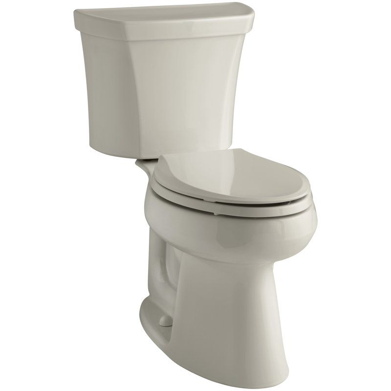 Toilette allongée deux pièces Highline, Banc de sable, Côté droit, Non