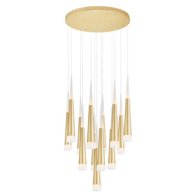 1 - Light Gold LED Unique/Statement Pendant