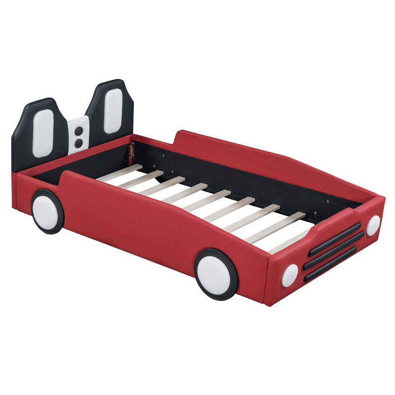 Lit plateforme avec roulettes Race, Rouge