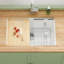 Évier de cuisine en céramique réfractaire à une cuve, blanc, 68,6 cm (L) x 48,3 cm (l), à encastrer sous plan, pour cuisine et buanderie, avec 4 accessoires personnalisés