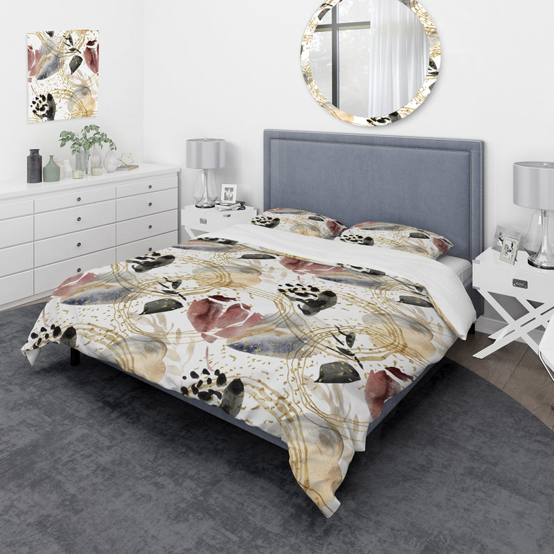 Ensemble de housse de couette en microfibre 3 pièces, Housse de couette simple + 1 taie décorative stan