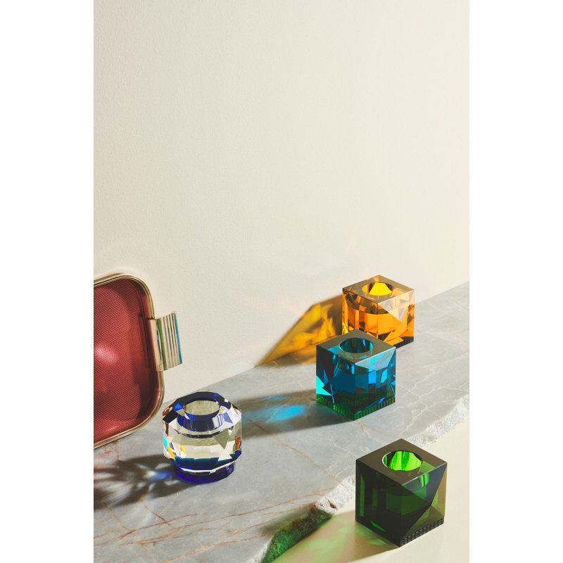 Ophelia Tealight Candle Holder, Azure/Green