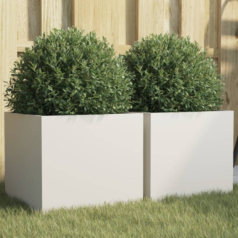 Planter Steel, Black, 39cm H x 42cm W x 40cm D, 2