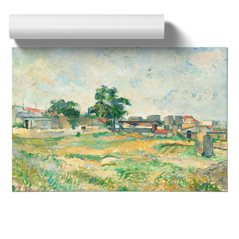 Landscape Near Paris by Paul Cezanne - Frameless Print, 42cm H x 59cm W x 0.1cm D