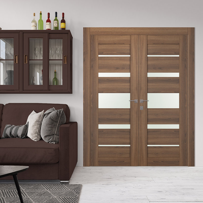 Porte pré-suspendue standard Avon 07-03, Frêne de la loire, 71,75 po x 79,37 po, Droite