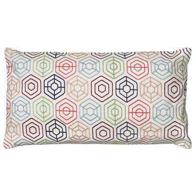 Embroidery Reversible Throw Pillow