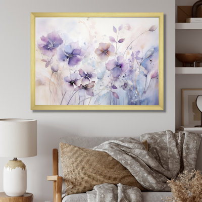 Purple Mystical Blooms III - Abstract Botanicals Wall Art