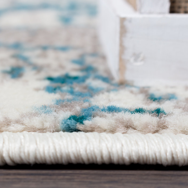 Tapis multicolore à motif abstrait Babb, Rectangle 3 pi 3 po x 4 pi 11 po